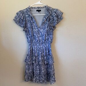 1. State Blue and White Floral Mini Dress